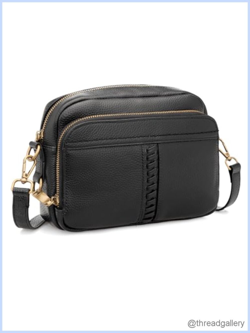 Genuine Leather Crossbody Bag with Built In RFID Wallet Anti Theft